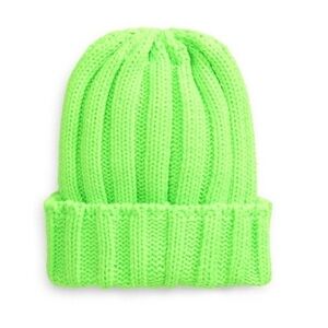 Hat beanie by BP Ribbed Lime Green keep warm or great gift cuff or slouchy NWT
C